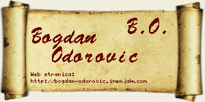 Bogdan Odorović vizit kartica